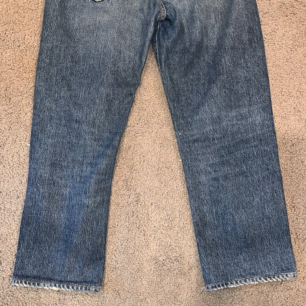 AGOLDE LOS ANGELES PREMIUM PINCH WAIST MADE IN USA DISTRESSED BLOWN KNEE JEANS - Picture 8 of 16